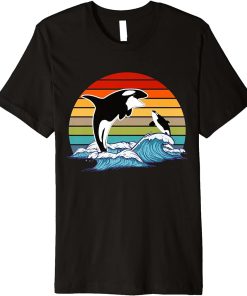 Retro Orca Killer Whale Premium T-Shirt