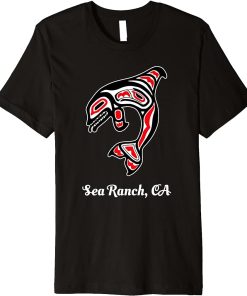 Native American Sea Ranch CA Red Orca Killer Whale Premium T-Shirt