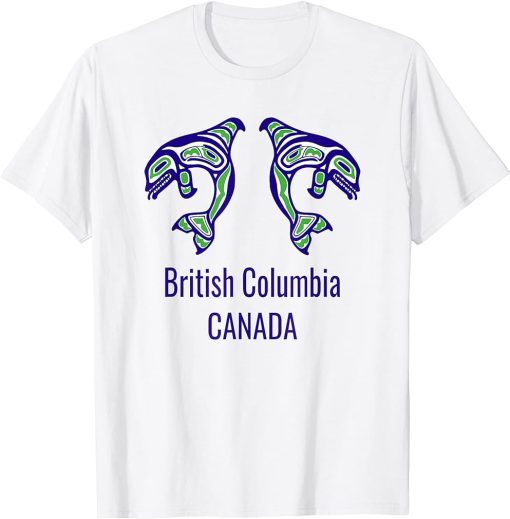 British Columbia Canada Design Native Orca Killer Whales T-Shirt