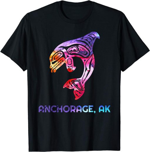 Anchorage Alaska Native American Orca Killer Whale T-Shirt