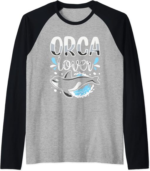 Orca Lover Protect Orcas Whale Sea Raglan Baseball Tee