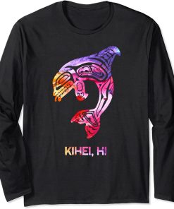 Tribal Kihei Orca Killer Whale Indigenous Native Long Sleeve T-Shirt