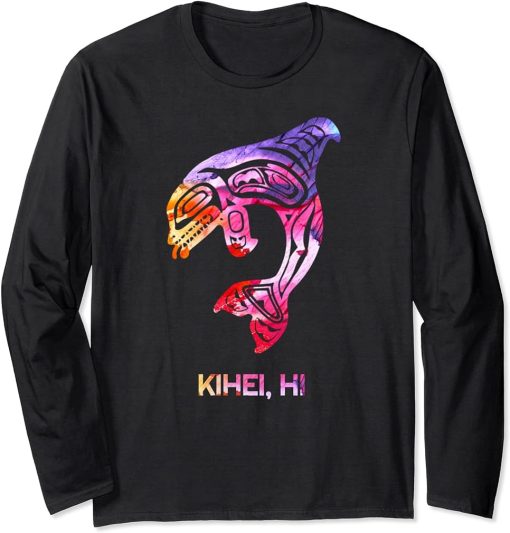 Tribal Kihei Orca Killer Whale Indigenous Native Long Sleeve T-Shirt