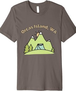 Orcas Island WA Mountains Hiking Climbing Camping & Outdoors Premium T-Shirt