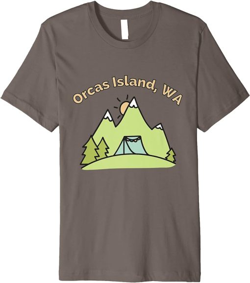 Orcas Island WA Mountains Hiking Climbing Camping & Outdoors Premium T-Shirt